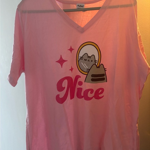 Pusheen Pink 'Nice' Cat Tee - Picture 2 of 3